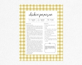 Cottagecore Minimalist Recipe Book Printable | Editable Recipe Cards | Aesthetic Kitchen Binder Pages | Vintage Recipe Journal | Download