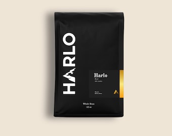 Ganze Bohnenkaffee, Harlo House Blend, organischer Arabica-Kaffee mit mittlerer Röstung, 12 oz