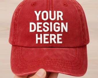 Gorra lavada bordada personalizada, gorra con logotipo de texto personalizado