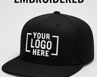 Personalized Embroidered Snapback Hat, Custom Logo Cap Gift
