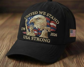 Gorra de la Fuerza de Estados Unidos, 1776-2026. Gorra de Águila Patriótica, 250.º Aniversario. Gorra de Veterano del Orgullo Estadounidense.