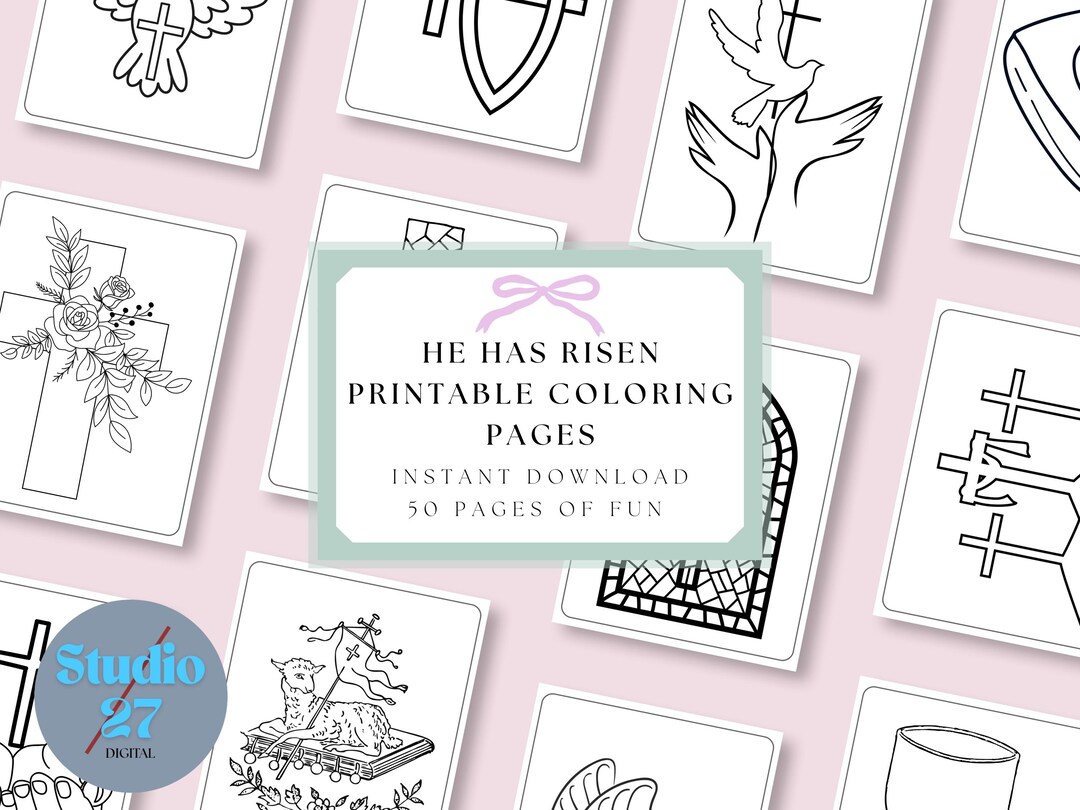 He is Risen Coloring Pages | Biblical Easter | Christian Activity for ...