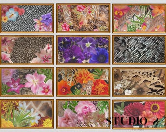 Wild Floral Frame TV Art Bundle | Modern Art Samsung | Luxury Digital Display Download