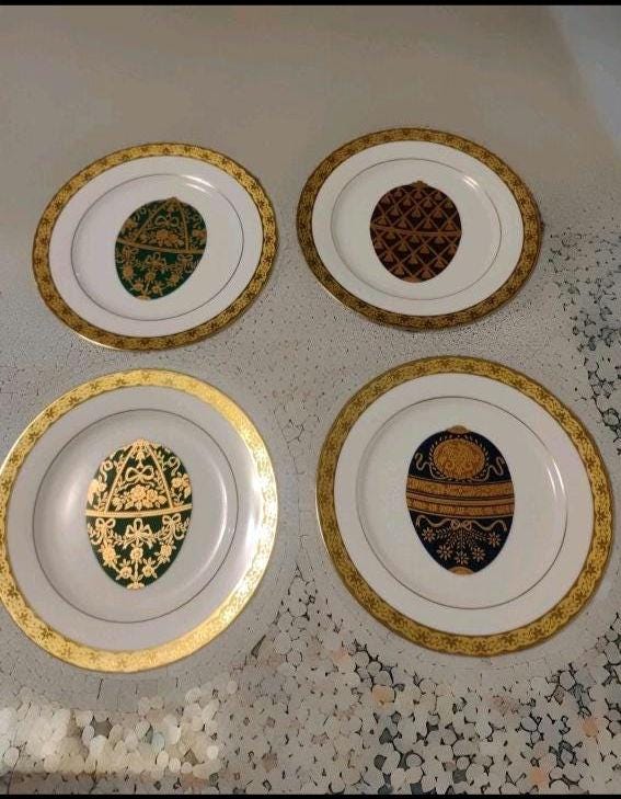 faberge ファベルジェ プレート5枚セット Faberge Plates - Etsy