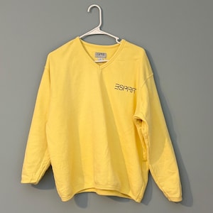 Vintage 90s Esprit women’s sweatshirt pale yellow size Medium