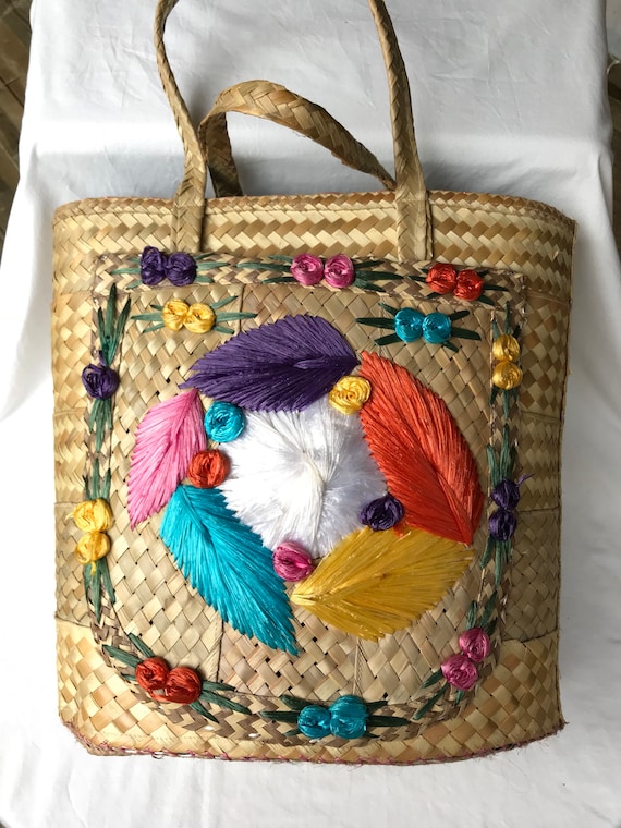 Beach Bag, Raffia Tote, Raffia Bag, Straw Tote, St