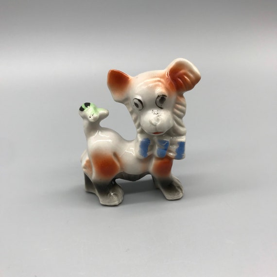 Vintage Dog Figurine Japan Collectible Orange Dog Figure Etsy