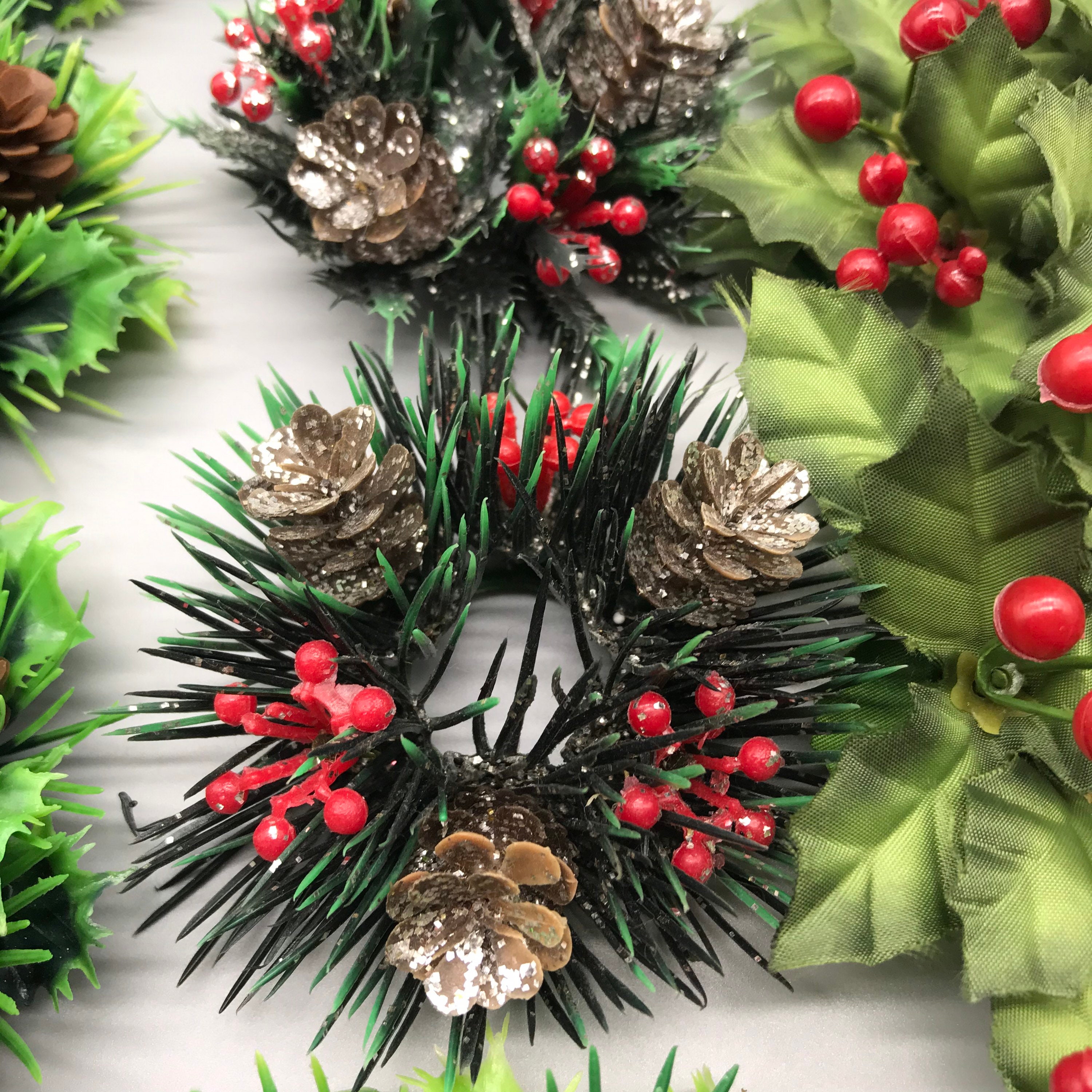 Vintage Taper Candle Rings Plastic Wreath Rings Decorative Etsy