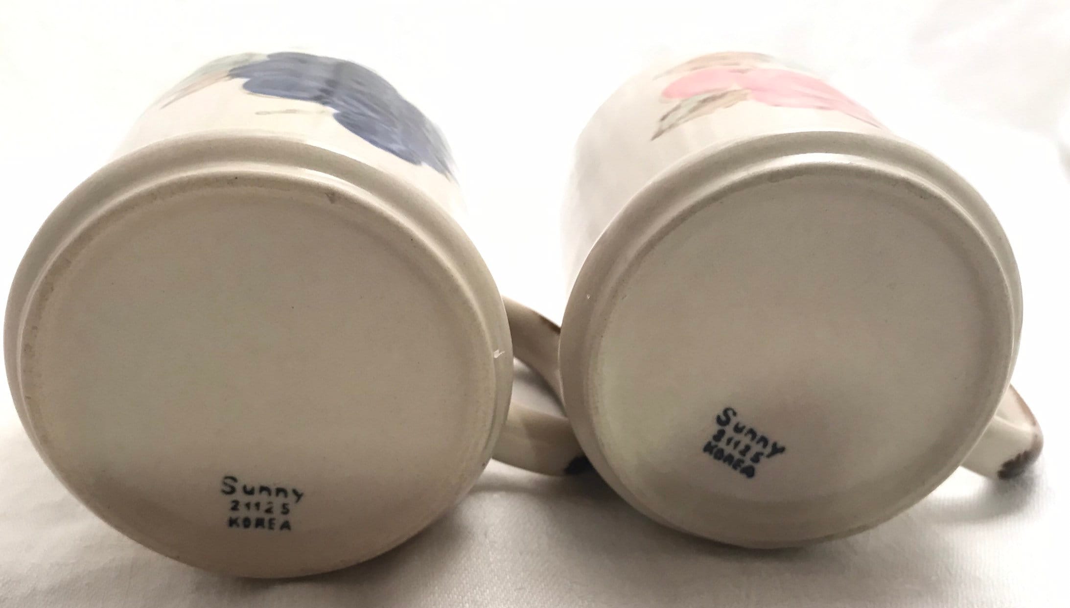 Vintage Pair of Coffee Mugs Made in Korea Fruit Design Etsy