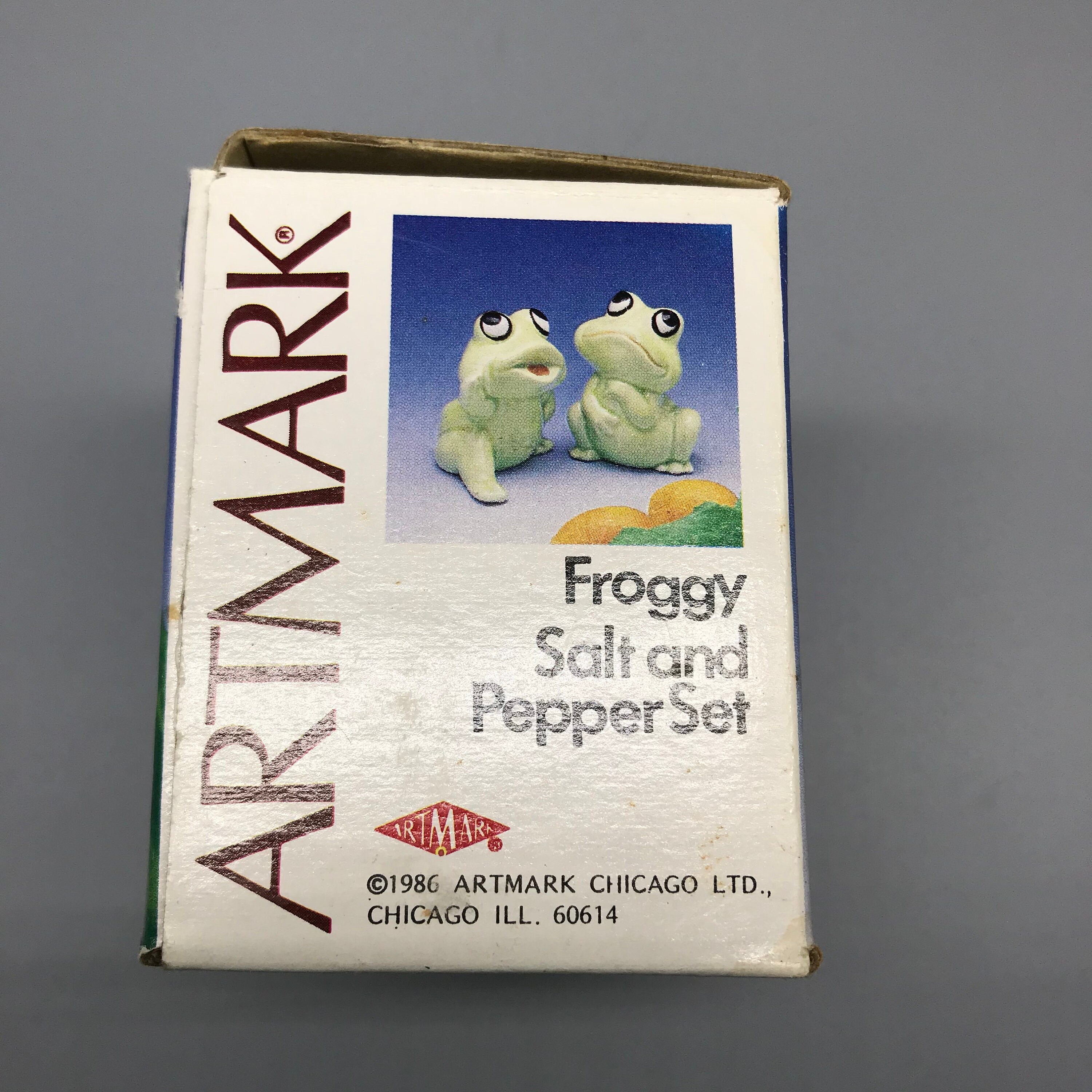 Vintage Frog Salt Pepper Shakers, Green Frog Shaker Set, Artmark Shaker