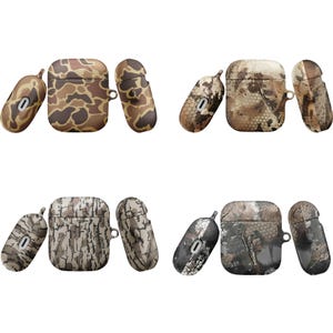 Camouflage AirPods Case Cover – Old School, Bottomland, Optifade Timber, Leaf Camo | Duck Hunting Style for AirPods Gen 1/2/3/4 and Pro 1/2