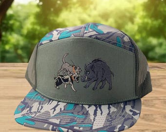 Bayed Up Green Timber Leave Camo Hat Collection | Bottomland, Brackish & White Duck Camo Trucker Caps