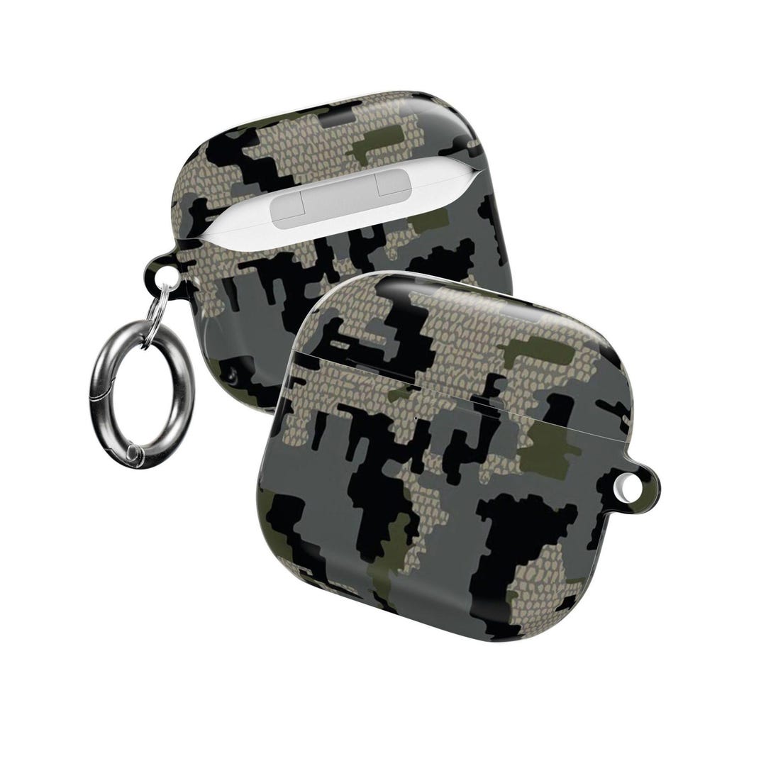 Airpod Gun Digital Camo Airpods Case With Keychain | Rugged Military-style ...