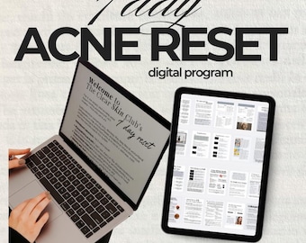 7-Day Acne Reset Program | Digital Skincare Guide for Clearer Skin | Holistic Acne Education