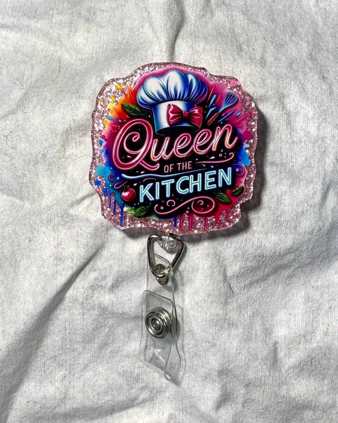Queen of the Kitchen Tools Cooking Cook Chef Sassy Sarcastic Glitter ...