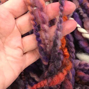 Purple Rust Handspun Two Ply Art Yarn image 4