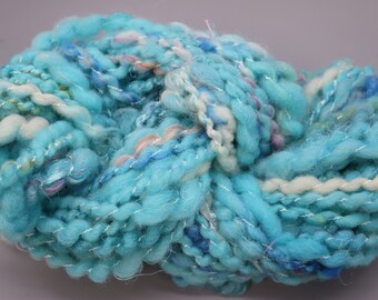 Turquoise Handspun Two Ply Art Yarn