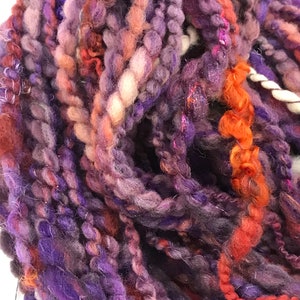 Purple Rust Handspun Two Ply Art Yarn image 3
