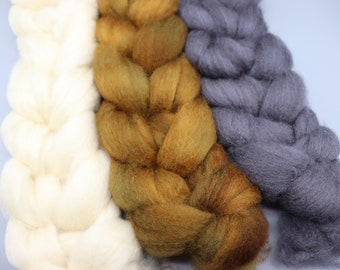 Owls Singles on BFL Hand Dyed Roving