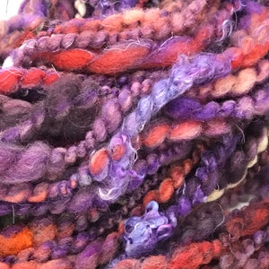Purple Rust Handspun Two Ply Art Yarn image 2