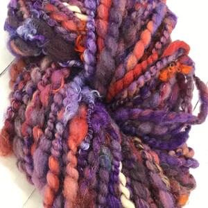 Purple Rust Handspun Two Ply Art Yarn image 6