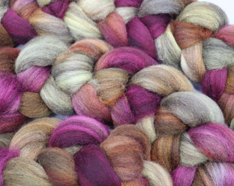 Autumn Canyon on Heathered BFL Hand Dyed Roving