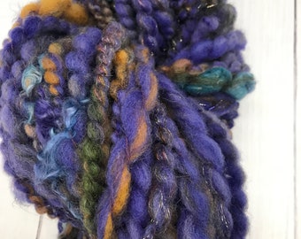 Violet Gold Handspun Two Ply Art Yarn