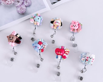 Decoden Charm Solid BT21 Badge Reel BTS 2.0