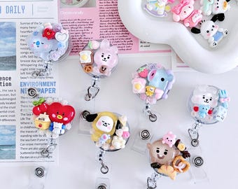 Decoden Charm Clear BT21 Badge Reel BTS