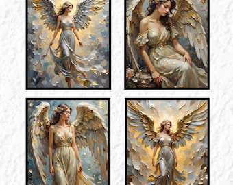 Digital Angel Art Print, High Resolution Poster 8000x8000 Pixels
