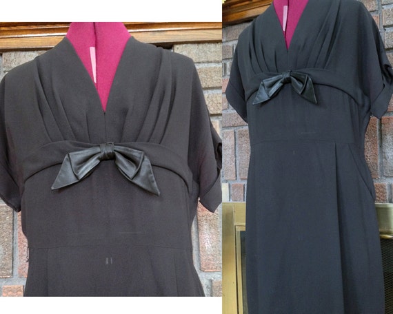 Plus Size 1950s Bow Tie Dress - 1950s Cocktail Dre