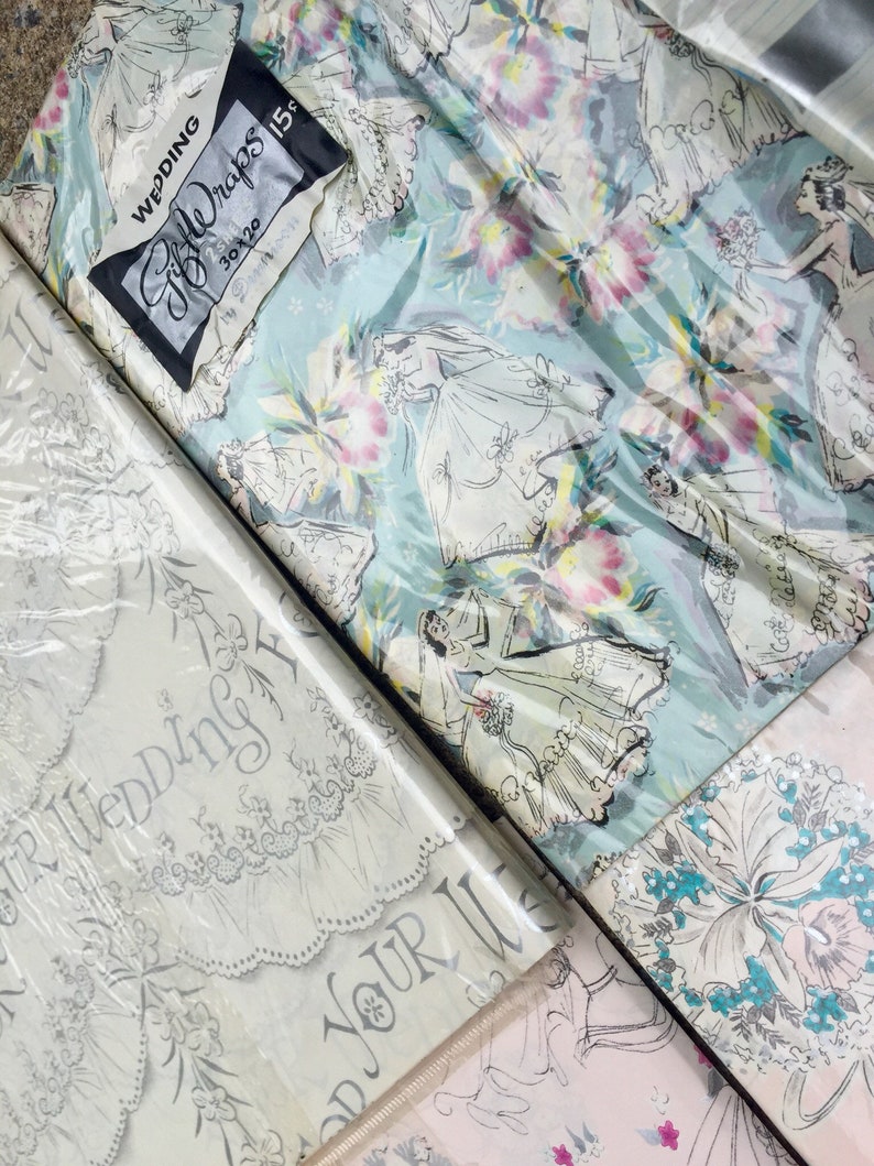 1950s Wedding Gift Paper Vintage Wedding very Special 10 Packages Multiple Styles 1950s Wedding