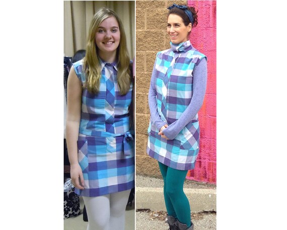 Vintage 1940s Redesigned Jumper / Happy Colors Dress/… - Gem