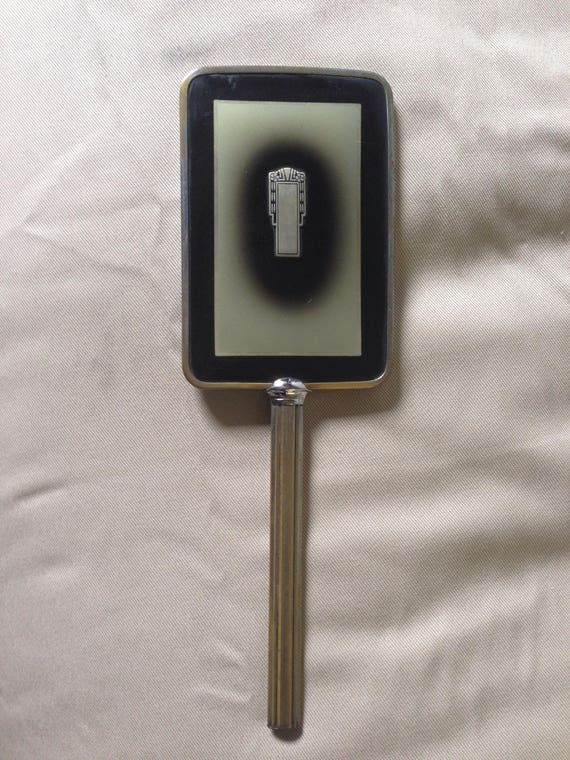 Art Deco Vanity Mirror Vintage Handheld 1920s