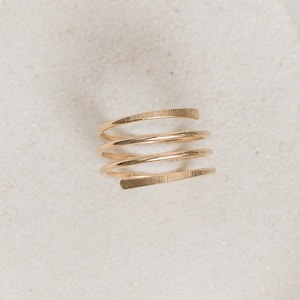 Gold Filled Wrap Ring, Gold Filled Statement Ring, Minimalist Statement Ring, Modern Statement Ring, Gold Coiled Ring, Gold Stacking Ring