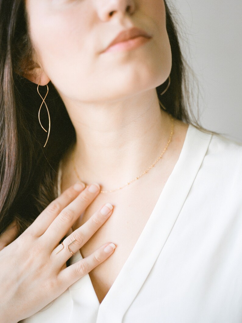 Stackable Gold Filled Ring Threadbare Ring Geometric Ring Etsy