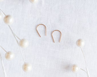 Tiny Hoop Earrings, Small Hoop Earrings, Threader Earrings, Gold Hoop Earrings, Huggie Hoops, Gold Ear Huggers, Layering Earrings