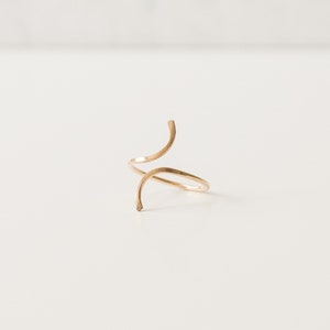 Stackable Gold Filled Ring, Adjustable Gold filled Ring, Geometric Ring image 2