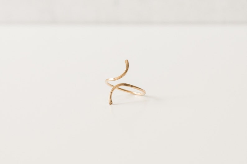 Stackable Gold Filled Ring, Adjustable Gold filled Ring, Geometric Ring image 2