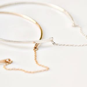 Simple 14kt Gold Filled Bangle, Gold Filled Bangle, Silver Bangle, Dainty Gold Bangle, Plain Gold Bracelet, Stacking Bangle image 1