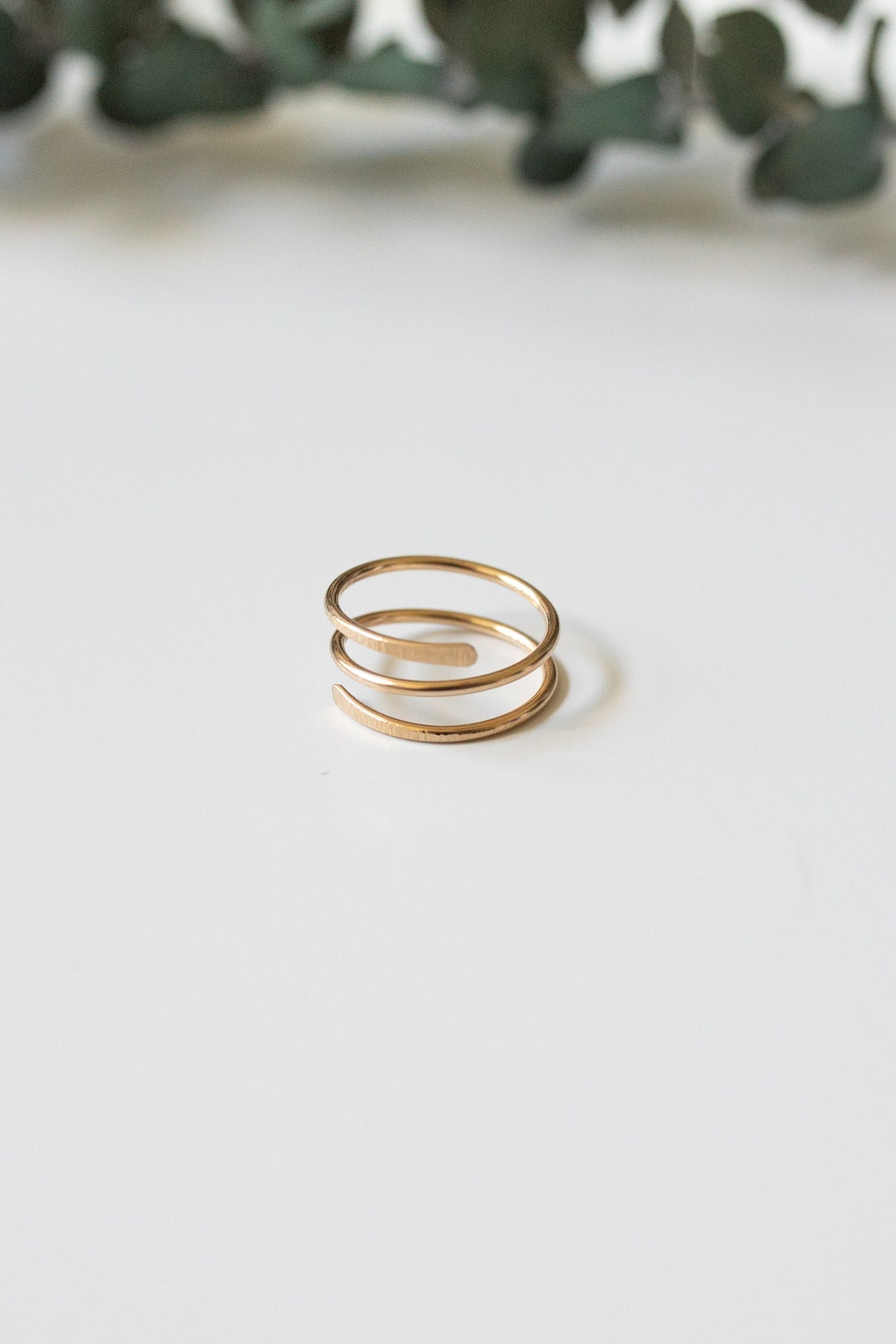 Coil Ring Triple Wrap Ring Threadbare Ring Gold Filled Etsy