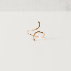 Stackable Gold Filled Ring, Adjustable Gold filled Ring, Geometric Ring image 1