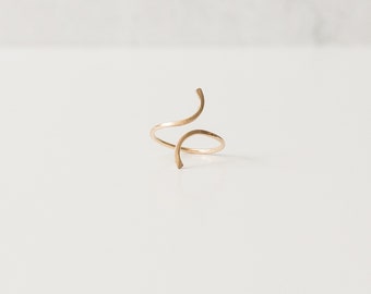 Stackable Gold Filled Ring, Adjustable Gold filled Ring, Geometric Ring