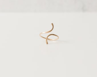 Stackable Gold Filled Ring, Adjustable Gold filled Ring, Geometric Ring