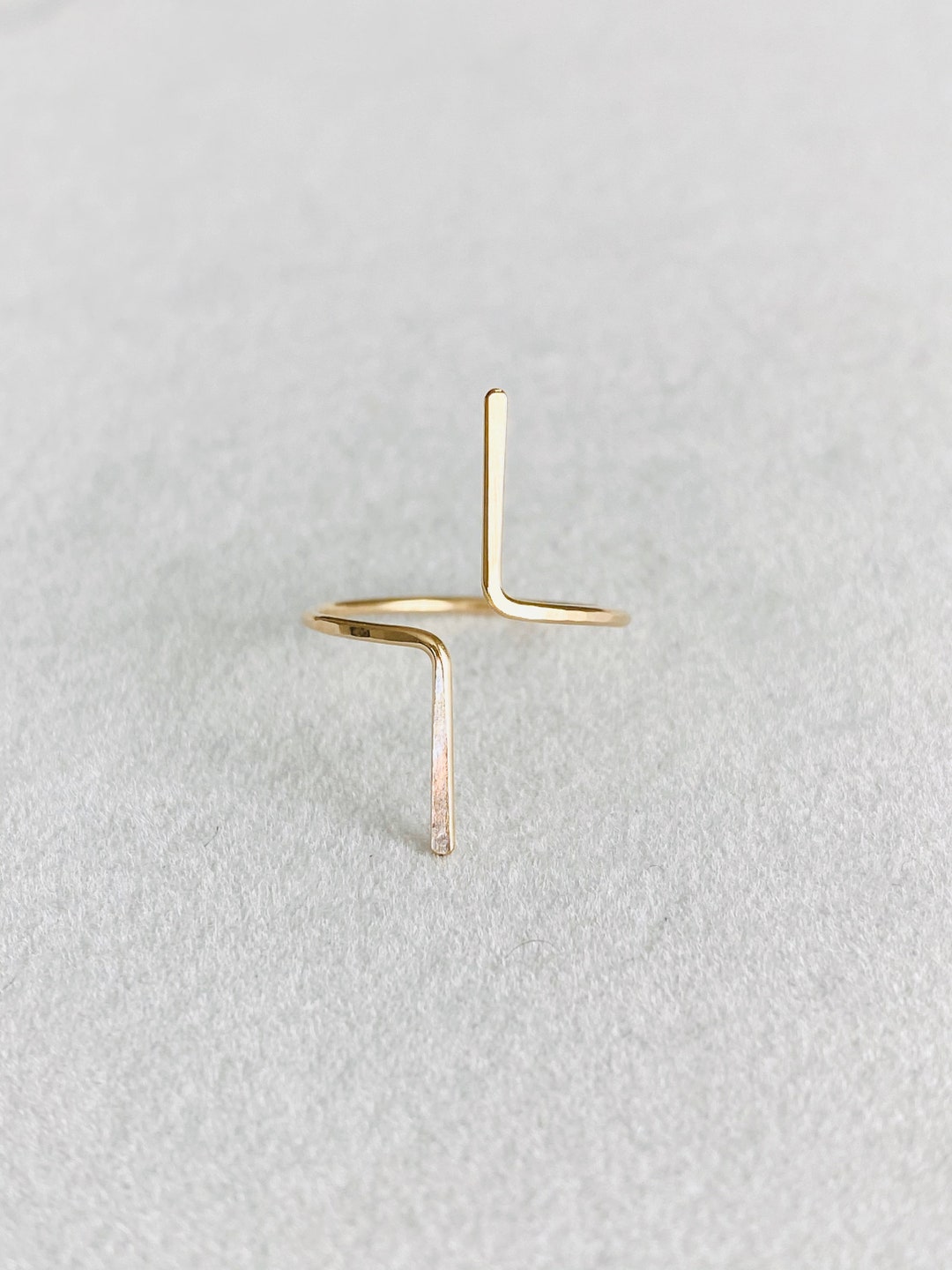 Stackable Gold Filled Ring, Threadbare Ring, Geometric Ring, Knuckle