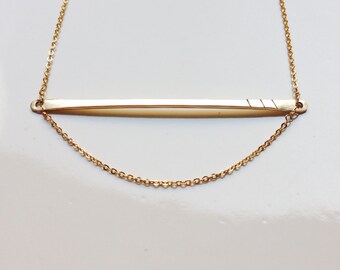 Bar Necklace Minimal Necklace Simple Necklace Arc Necklace Crescent Necklace Simple Gold Necklace