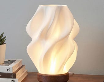 3D-gedruckte Wellenlampe, modernes LED-Nachtlicht, PLA+-Material, minimalistisches Design