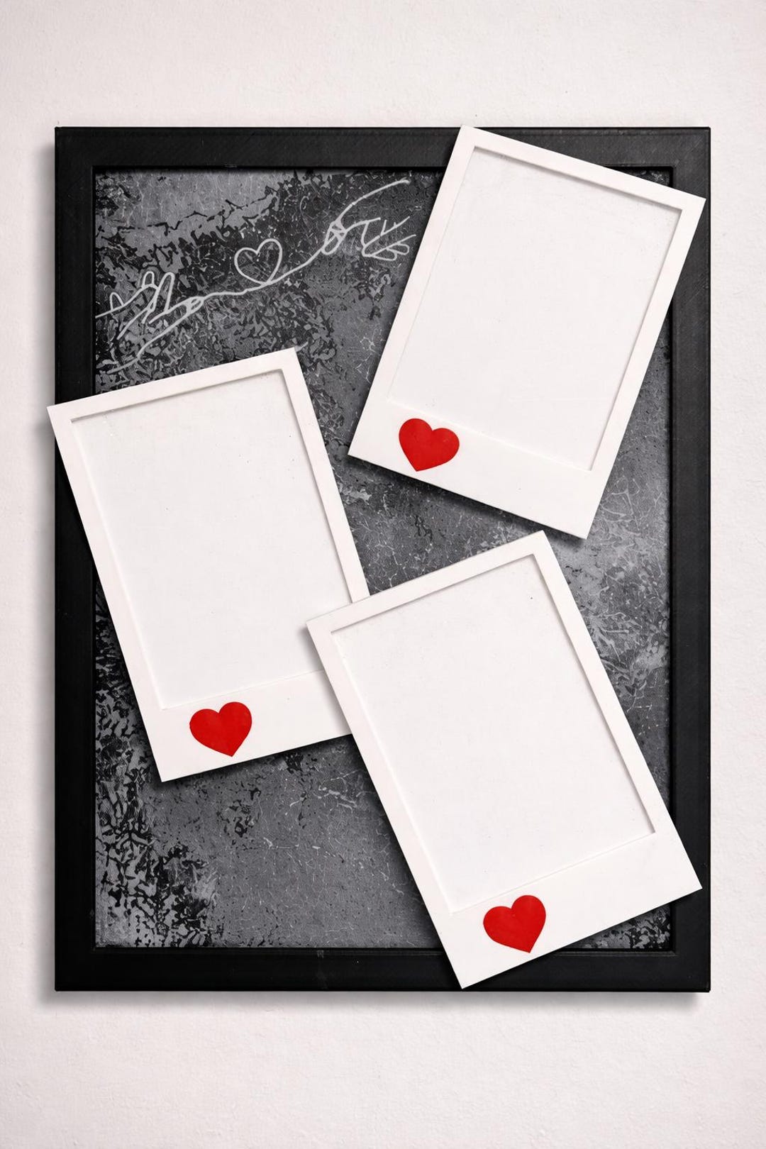 Personalized Polaroid Trio Wall Frame | 3D Printed Photo Collage | PLA ...