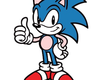 Sonic Vinyl cut out svg file for cameo or cricut