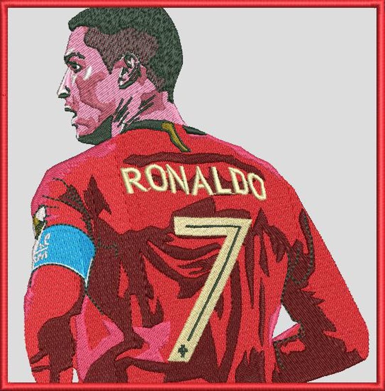 Cristiano Ronaldo CR7 Embroidery Design – Portugal Soccer Jersey ...